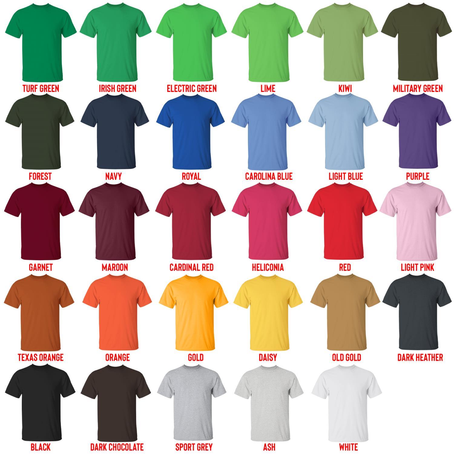 t shirt color chart - One Punch Man UK Shop