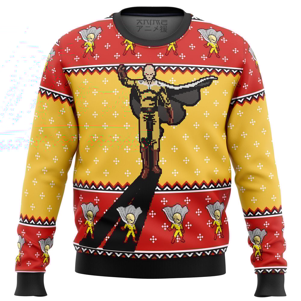 One Punch Man Saitama Shadow Ugly Christmas Sweater