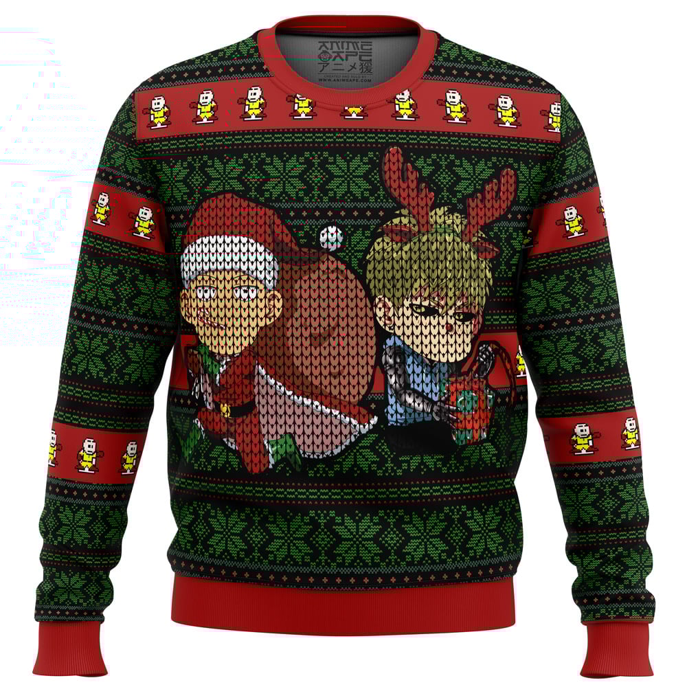 One Punch Man Holiday Ugly Christmas Sweater
