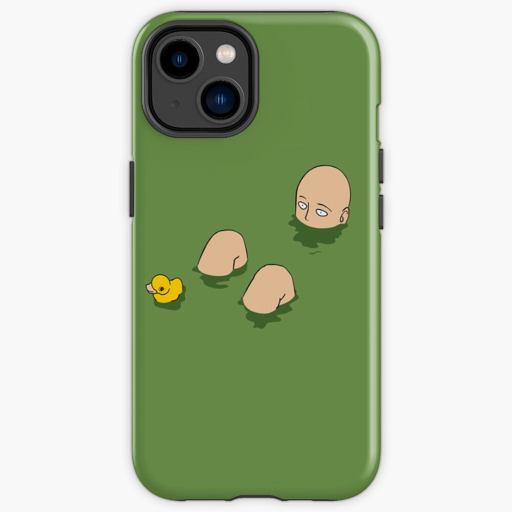 Superhero Bath Time Anime Fist Man Fighter Bald With Ducky Iphone Case