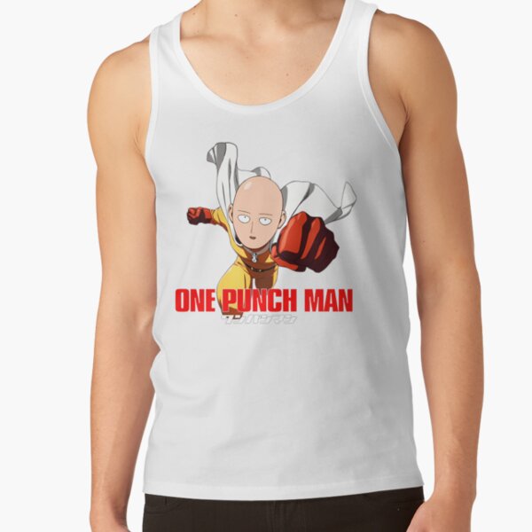 Cool Anime Fist Man Fighter Bald Tank Top - Image 2