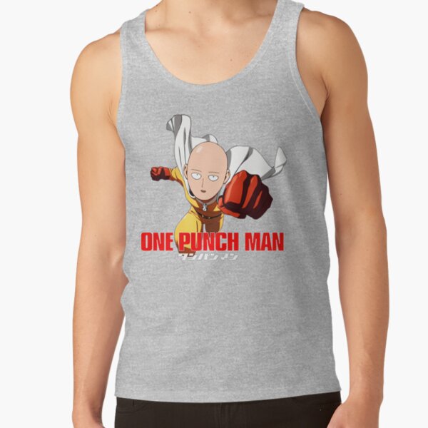 Cool Anime Fist Man Fighter Bald Tank Top - Image 3