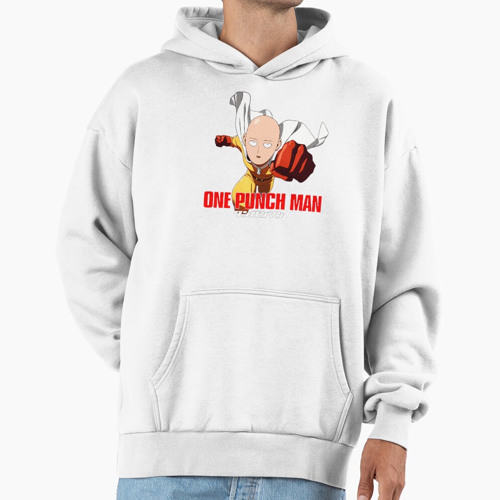 Cool Anime Fist Man Fighter Bald Hoodie - Image 2
