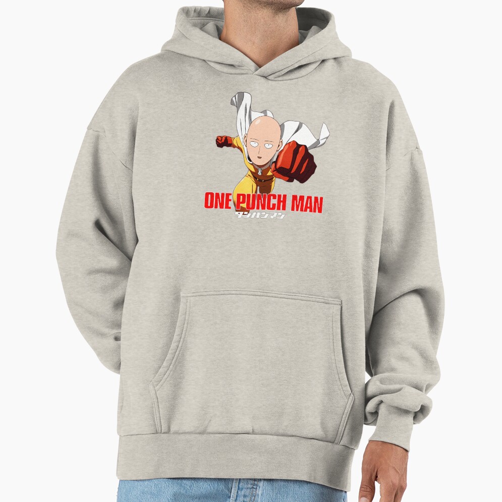 Cool Anime Fist Man Fighter Bald Hoodie - Image 3