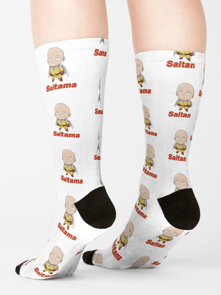 One Punch Hero Saitama Chibi Anime Illustration Socks - Image 2