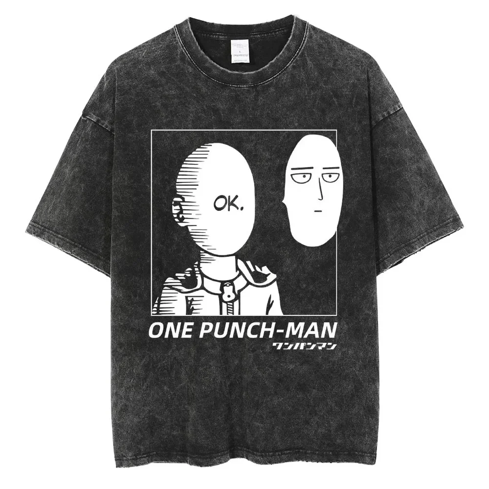 OK. Anime ONE PUNCH MAN Mineral Wash T-shirt