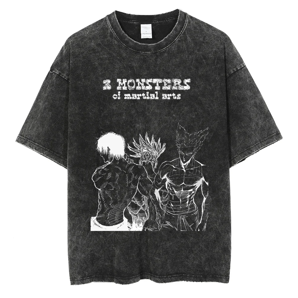 A Honster of Martial art Anime ONE PUNCH MAN Mineral Wash T-shirt